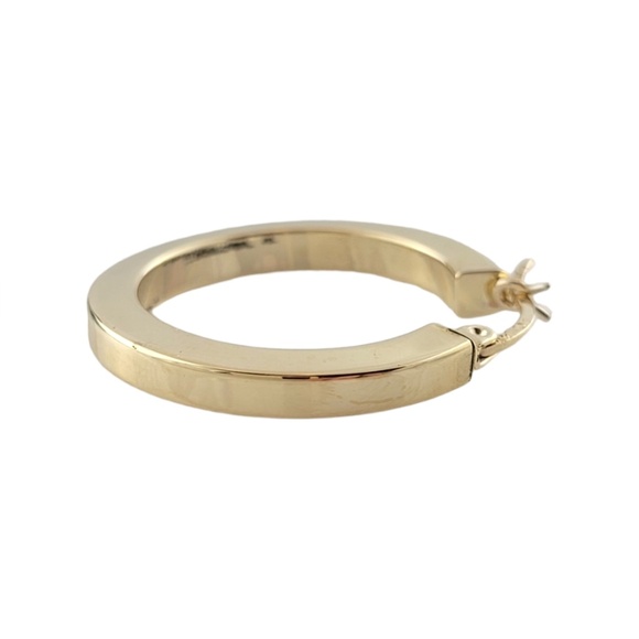 14K Yellow Gold Circle Hoop Earrings #16783 - Picture 7 of 11